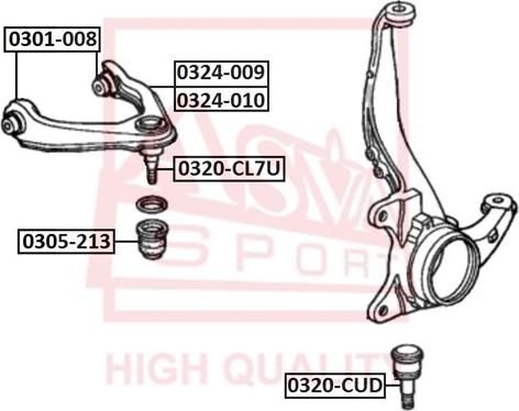 ASVA 0324-009 - Track Control Arm autospares.lv