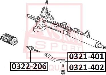 ASVA 0321-402 - Tie Rod End autospares.lv