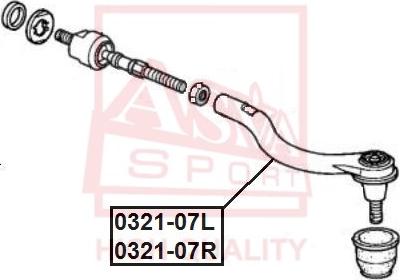 ASVA 0321-07R - Tie Rod End autospares.lv