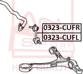 ASVA 0323-CUFR - Rod / Strut, stabiliser autospares.lv