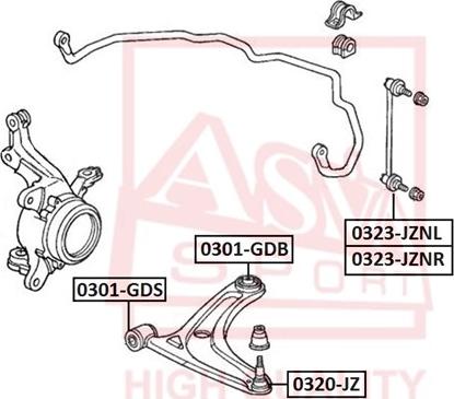 ASVA 0323-JZNL - Rod / Strut, stabiliser autospares.lv