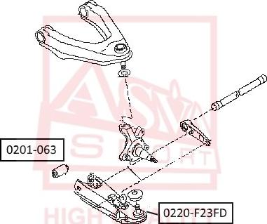 ASVA 0201-063 - Bush of Control / Trailing Arm autospares.lv