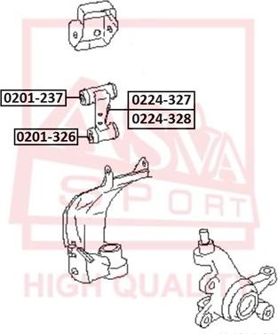 ASVA 0201-237 - Bush of Control / Trailing Arm autospares.lv