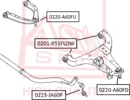 ASVA 0201-R51FLOW - Bush of Control / Trailing Arm autospares.lv