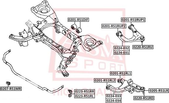 ASVA 0224-032 - Track Control Arm autospares.lv