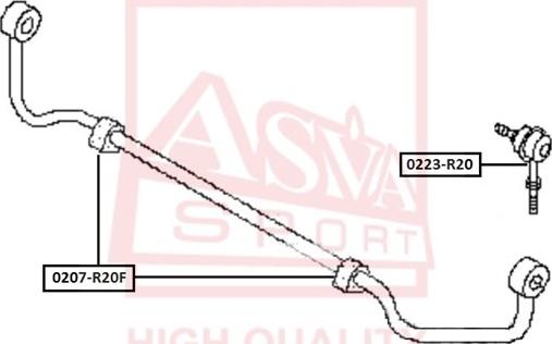 ASVA 0223-R20 - Rod / Strut, stabiliser autospares.lv