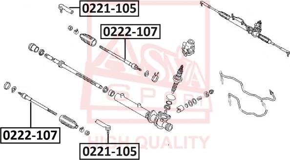 ASVA 0221-105 - Tie Rod End autospares.lv