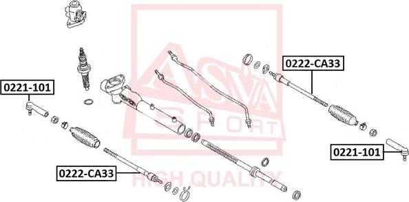 ASVA 0221-101 - Tie Rod End autospares.lv