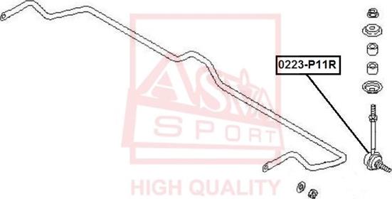 ASVA 0223-P11R - Rod / Strut, stabiliser autospares.lv