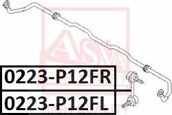 ASVA 0223-P12FL - Rod / Strut, stabiliser autospares.lv