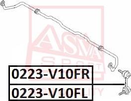 ASVA 0223-V10FL - Rod / Strut, stabiliser autospares.lv