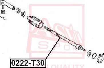 ASVA 0222-T30 - Inner Tie Rod, Axle Joint autospares.lv