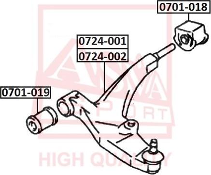 ASVA 0724-002 - Track Control Arm autospares.lv
