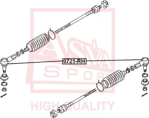 ASVA 0721-RH - Tie Rod End autospares.lv