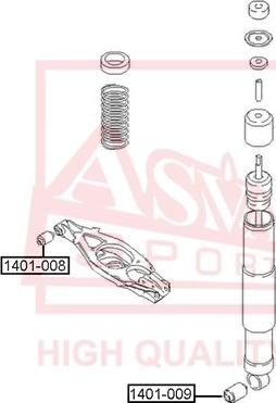 ASVA 1401-008 - Bush of Control / Trailing Arm autospares.lv