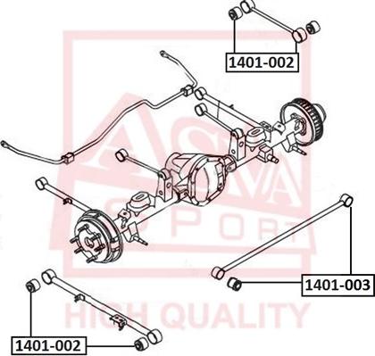 ASVA 1401-002 - Bush of Control / Trailing Arm autospares.lv