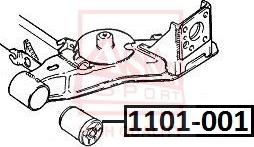 ASVA 1101-001 - Bush of Control / Trailing Arm autospares.lv