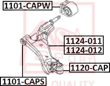 ASVA 1101-CAPW - Bush of Control / Trailing Arm autospares.lv