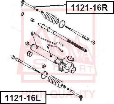 ASVA 1121-16L - Tie Rod End autospares.lv