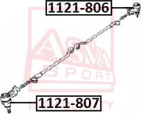 ASVA 1121-807 - Tie Rod End autospares.lv