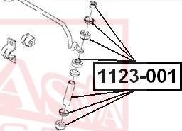 ASVA 1123-001 - Rod / Strut, stabiliser autospares.lv