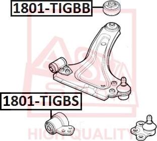 ASVA 1801-TIGBS - Bush of Control / Trailing Arm autospares.lv