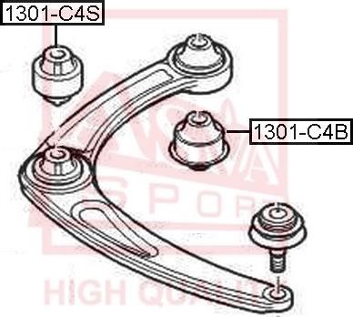 ASVA 1301-C4S - Bush of Control / Trailing Arm autospares.lv