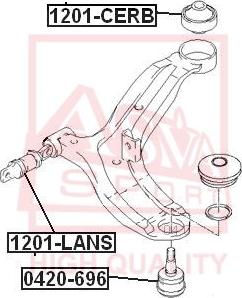 ASVA 1201-CERB - Bush of Control / Trailing Arm autospares.lv