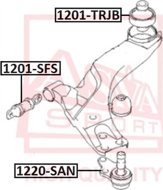 ASVA 1220-SAN - Ball Joint autospares.lv