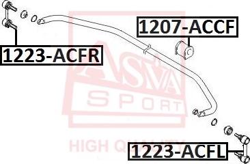 ASVA 1207-ACCF - Bearing Bush, stabiliser autospares.lv