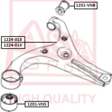 ASVA 1224-014 - Track Control Arm autospares.lv