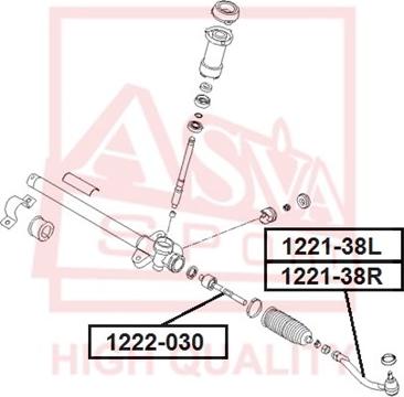 ASVA 1221-38R - Tie Rod End autospares.lv