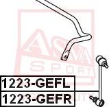 ASVA 1223-GEFL - Rod / Strut, stabiliser autospares.lv
