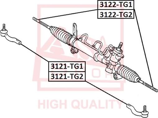 ASVA 3121-TG2 - Tie Rod End autospares.lv