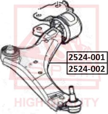 ASVA 2524-002 - Track Control Arm autospares.lv