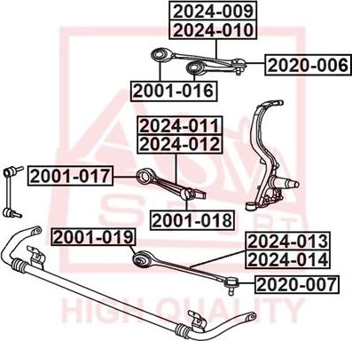 ASVA 2001-019 - Bush of Control / Trailing Arm autospares.lv