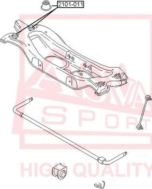 ASVA 2101-011 - Bush of Control / Trailing Arm autospares.lv