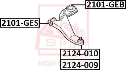 ASVA 2124-010 - Track Control Arm autospares.lv