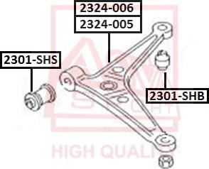 ASVA 2301-SHS - Bush of Control / Trailing Arm autospares.lv