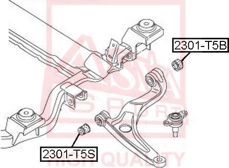 ASVA 2301-T5B - Bush of Control / Trailing Arm autospares.lv