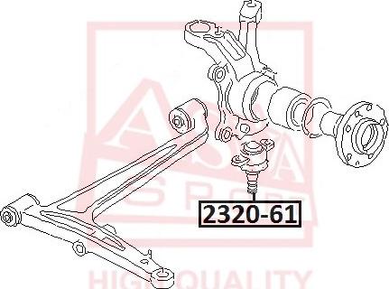 ASVA 2320-61 - Ball Joint autospares.lv