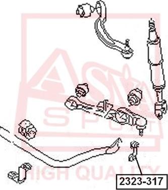 ASVA 2323-317 - Rod / Strut, stabiliser autospares.lv