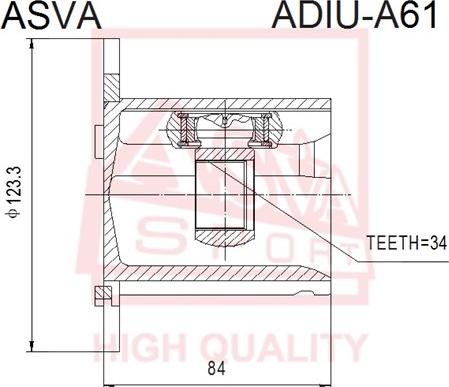 ASVA ADIU-A61 - Joint Kit, drive shaft autospares.lv