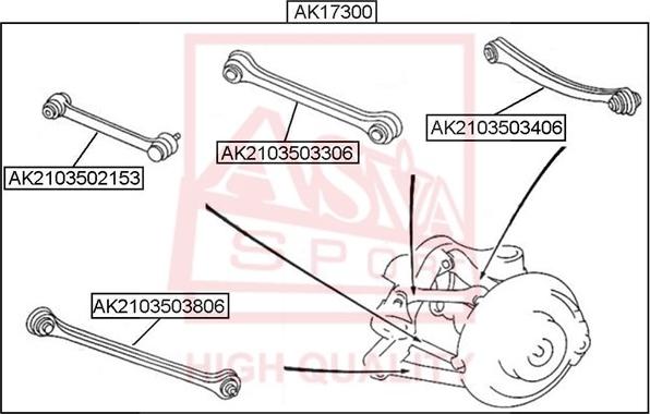 ASVA AK2103503406 - Track Control Arm autospares.lv