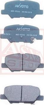 ASVA AKD-05202 - Brake Pad Set, disc brake autospares.lv