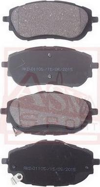 ASVA AKD-01105 - Brake Pad Set, disc brake autospares.lv