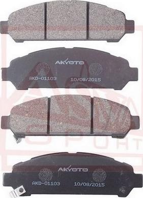 ASVA AKD-01103 - Brake Pad Set, disc brake autospares.lv