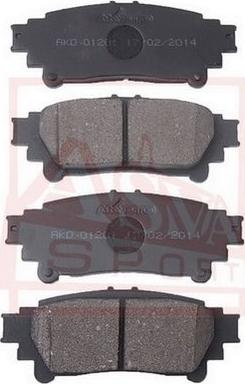 ASVA AKD-01201 - Brake Pad Set, disc brake autospares.lv