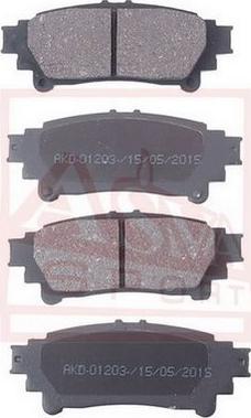 ASVA AKD-01203 - Brake Pad Set, disc brake autospares.lv