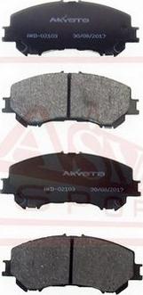 ASVA AKD-02103 - Brake Pad Set, disc brake autospares.lv